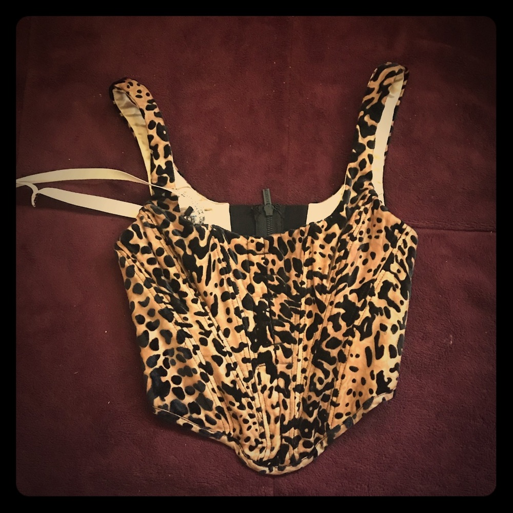 Cheetah Print Corset Top